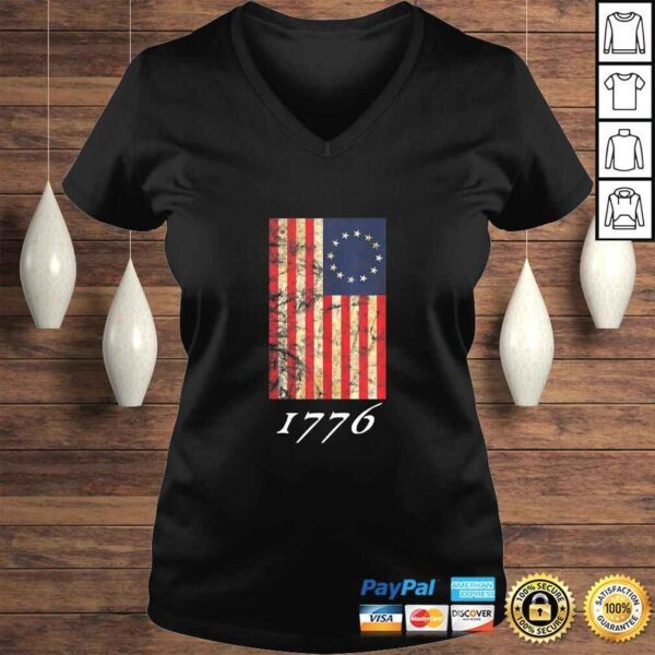 Betsy Ross Flag 1776 Vintage Revolutionary flag Shirt - Image 2