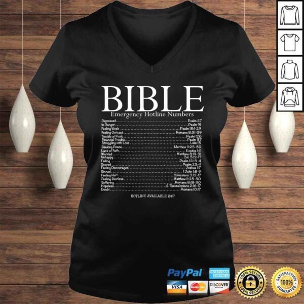 Bible Emergency Hotline Numbers Shirt, Bible Verse Shirt - Image 2