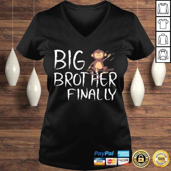 Big Brother Finally Monkey Graphic Shirt for Boys Gift TShirt - Image 2