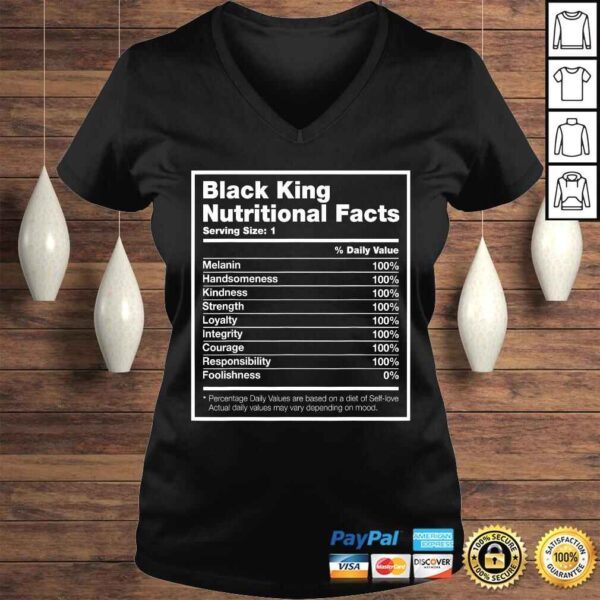 Black King Nutritional Facts Black History Month Shirt Men - Image 2