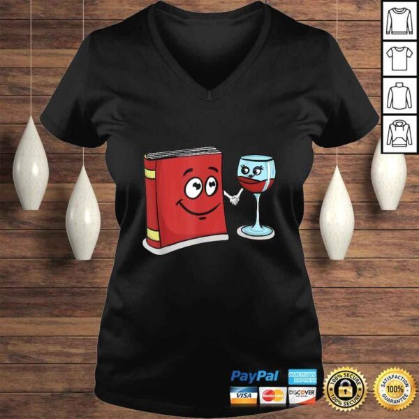 Book and Wine Best Friend Lover Gifts for Women Librarian Gift Top - Image 2