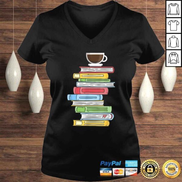 Books & Coffee - Reading Literature Education TShirt - Image 2