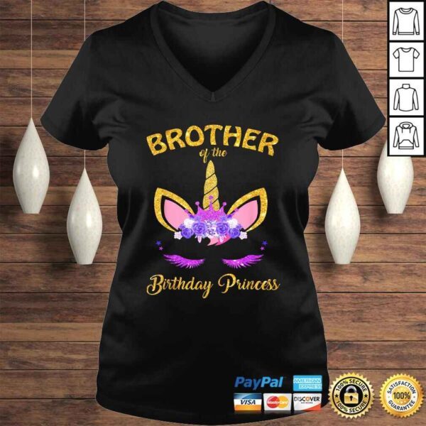 Brother Of The Unicorn Birthday Princess BD Party T-shirt - Image 2