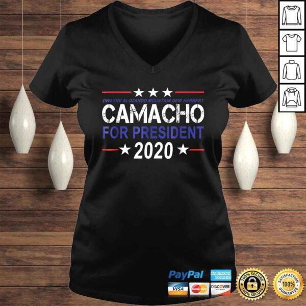 CAMACHO FOR PRESIDENT 2020 Presidential Election Parody Tee - Image 2