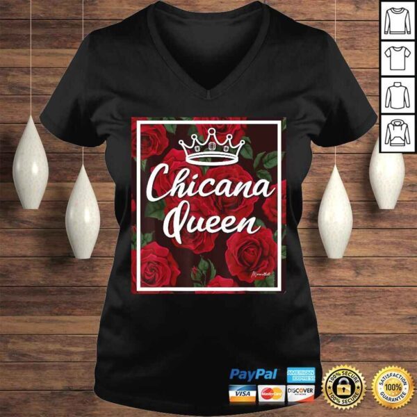 CHICANA QUEEN RED ROSES Shirt - Image 2