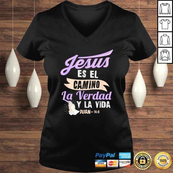 Camisas Cristianas para mujeres Christian Spanish design Gift TShirt - Image 2