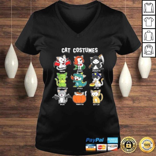 Cat Halloween Costumes Shirt Funny Kitten Cat Lover TShirt - Image 2