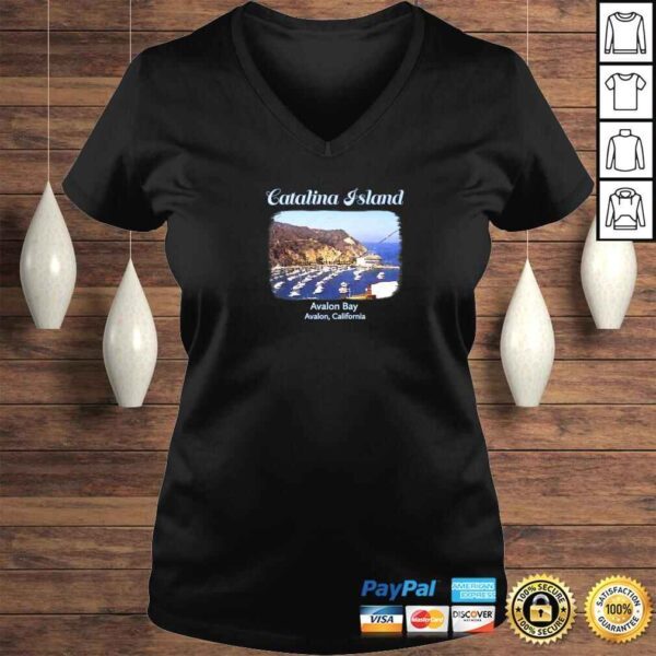 Catalina Island Avalon Bay California beach V-Neck T-Shirt - Image 2