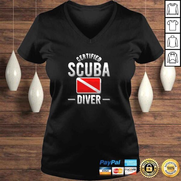 Certified Scuba Diver Flag Vintage Dive Logo Diver Gift Pullover Hoodie - Image 2