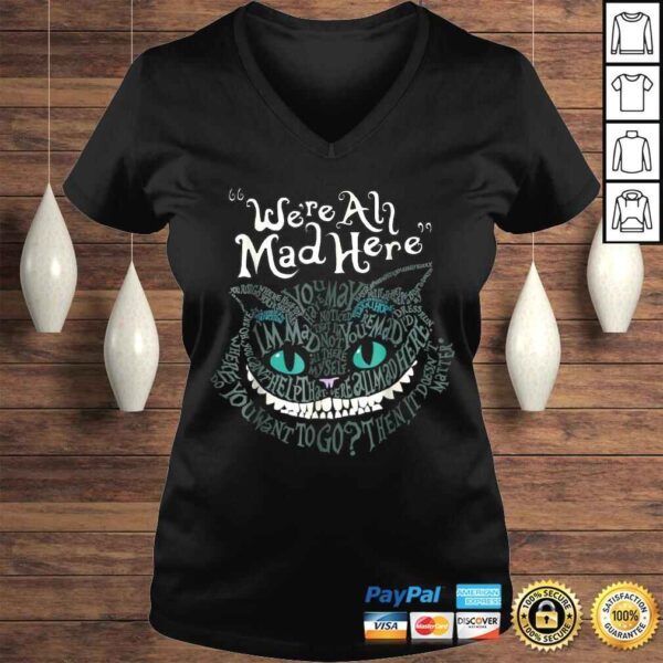 Cheshire Alice Cat Were All Mad Here Wonderland TShirt - Image 2