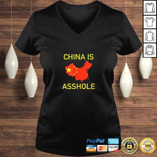 China is Asshole Chinese Flag Donald Trump Meme TShirt - Image 2