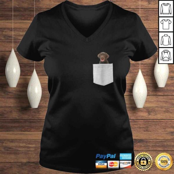 Chocolate Lab Dog In Your PockeTShirt Gift - Image 2