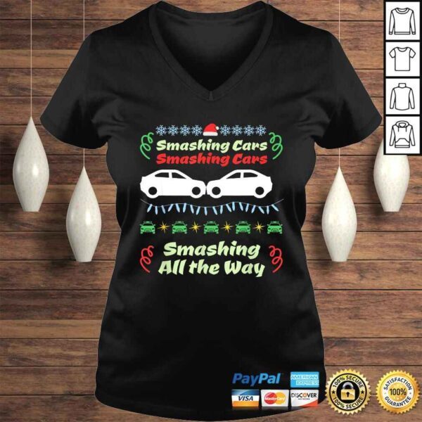 Christmas Ugly Sweater Demolition Derby Design TShirt - Image 2