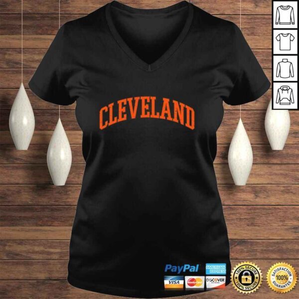 Cleveland Ohio Vintage CLE Retro Brown Game Day Gift Pullover Hoodie - Image 2