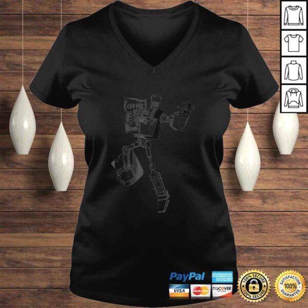 Coffee Robot (black design) Shirt - Image 2