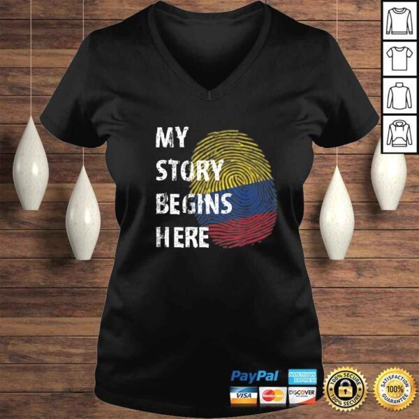 Colombia Heritage Colombian Roots V-Neck T-Shirt - Image 2