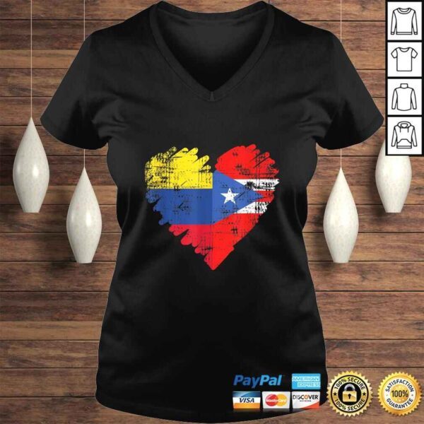 Colombia Puerto Rico Shirt Flag Heart Colombian Rican - Image 2