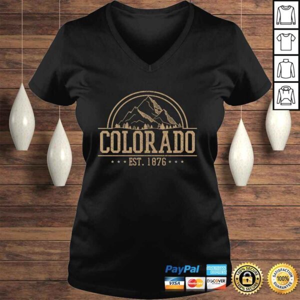 Colorado - Rocky Mountains Est. 1876 Hiking Outdoor Gift Pullover Hoodie - Image 2