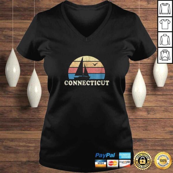 ConnecticuShirt Vintage Sailboat 70s Throwback Sunset - Image 2