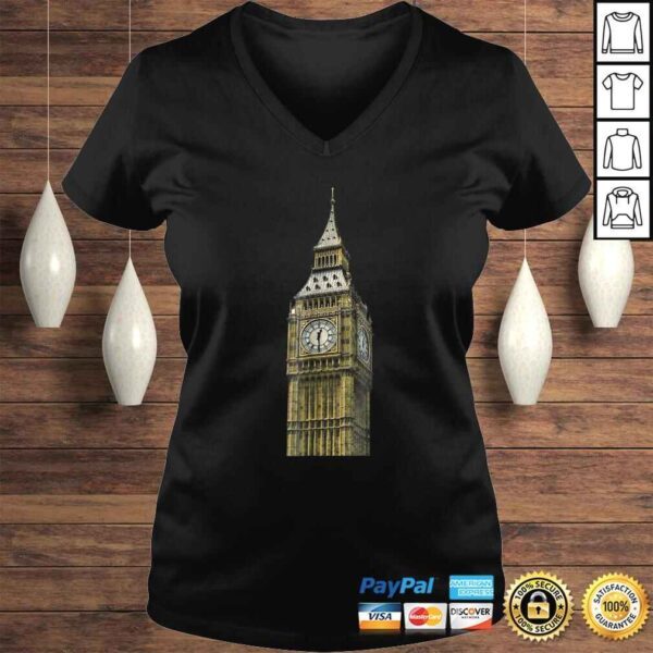 Cool Big Ben Image Shirt London Elizabeth Clock Tower Tee - Image 2