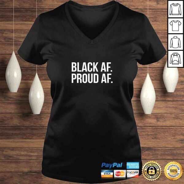 Cool Black History Month Shirt with White Text Black AF TShirt Gift - Image 2