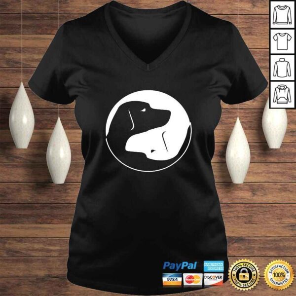 Cool Yin Yang Dog Shirt - Cute Labrador Tee - White Ink - Image 2