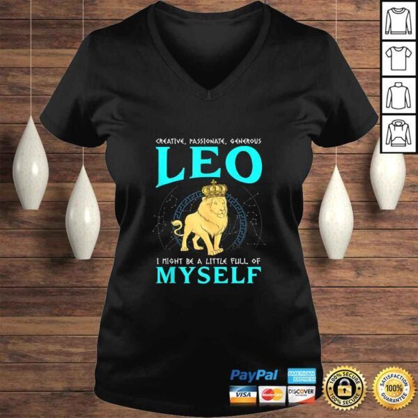 Creative Passionate Generous Leo Astrology Zodiac T-shirt - Image 2