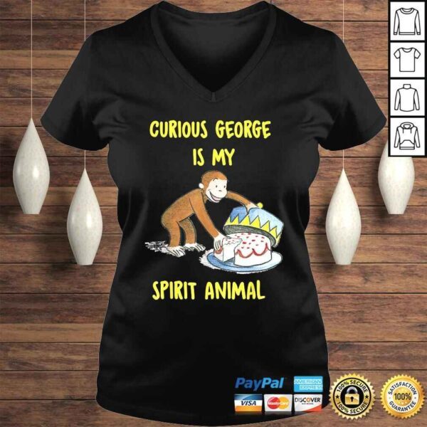 Curious George My Spirit Animal Eating Cake Graphic Shirt - Image 2