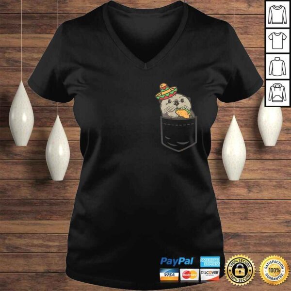 Cute Pocket Otter Cinco De Mayo Shirt Mexican Animal Taco Shirt - Image 2