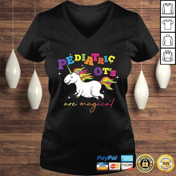 Cute Rainbow Unicorn Pediatric OT Occupational Therapy TShirt - Image 2