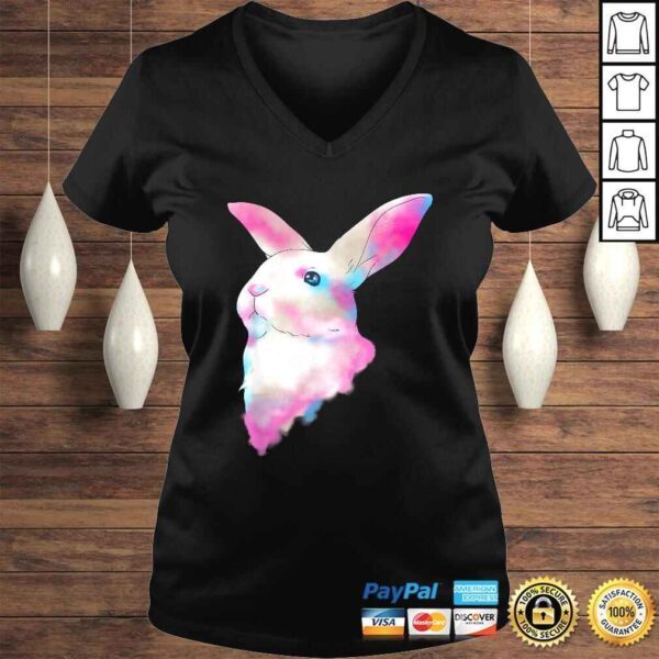 Cute Space Rainbow Gaussian Blur Rabbit Galactic Bunny TShirt - Image 2