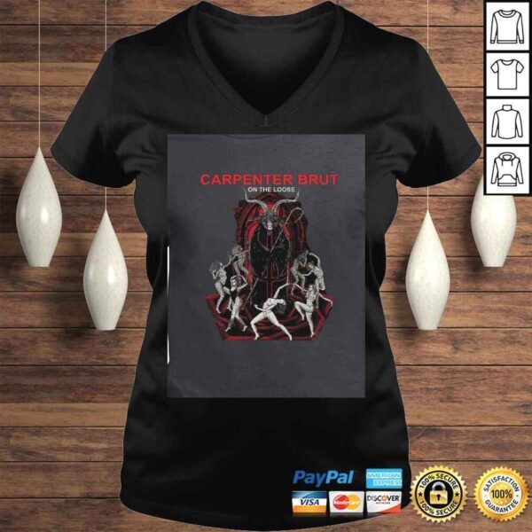 DENGLIII Mens Carpenter Brut Art Black T-shirt - Image 2