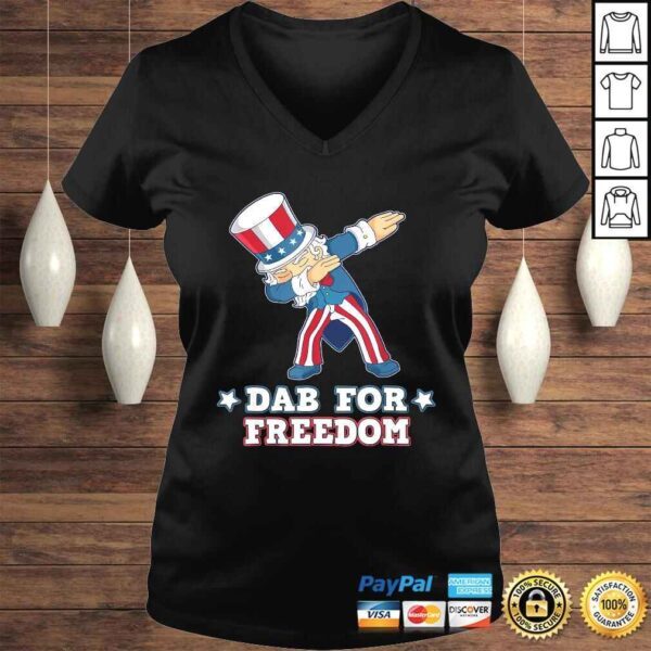 Dab For Freedom Shirt Dabbing Uncle Sam 4th of July Shirt - Image 2