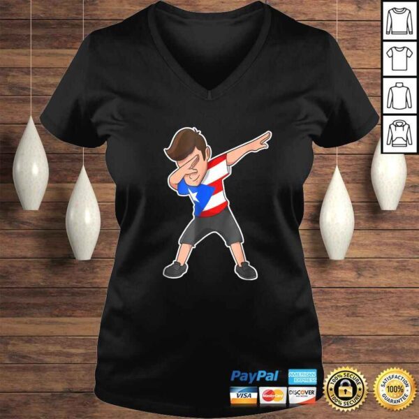 Dabbing Boy Puerto Rico Shirt Puerto Rican Flag Shirt - Image 2