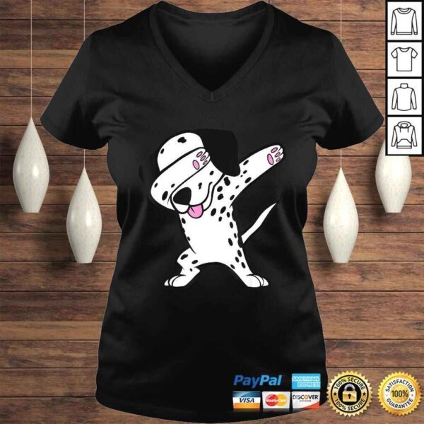 Dabbing Dalmatian Shirt Funny Dalmation Dog Dab Dance Shirt - Image 2