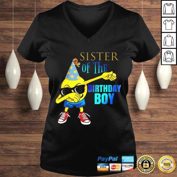 Dabbing Emoji SISTER of Birthday Boy Shirt Party Outfit Gift - Image 2