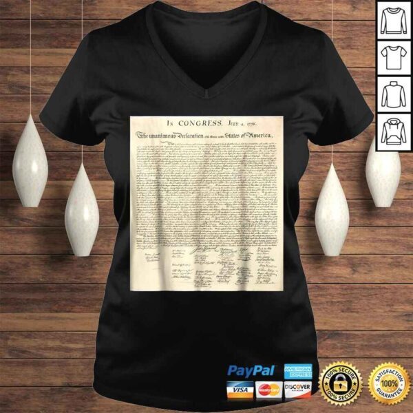 Declaration Of Independence Signatures Shirt - Image 2