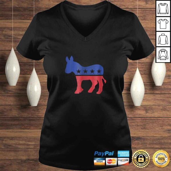 Democrat Donkey Shirt Vintage Look Democratic SupporTShirt - Image 2