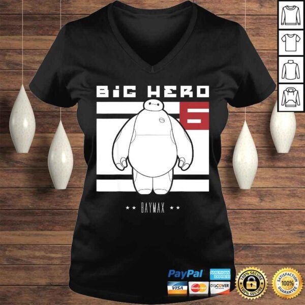 Disney Big Hero 6 Baymax All White Flag Poster Tee T-Shirt - Image 2