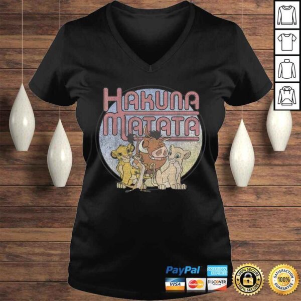 Disney Lion King Retro Hakuna Matata Simba And Friends V-Neck T-Shirt - Image 2