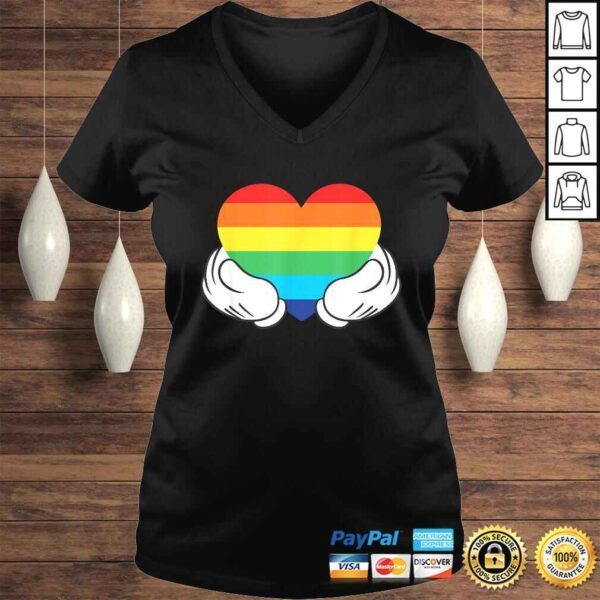 Disney Mickey Mouse Rainbow Hands Tee Shirt - Image 2