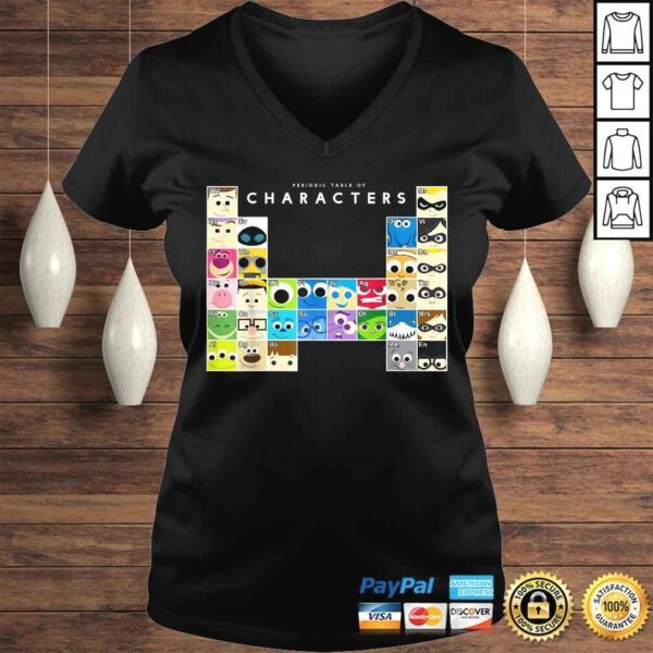 Disney Pixar Movie Characters Periodic Table Graphic Shirt - Image 2