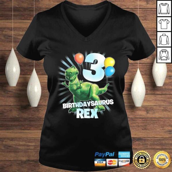 Disney Pixar Toy Story Birthdaysaurus Rex 3rd Birthday Shirt - Image 2