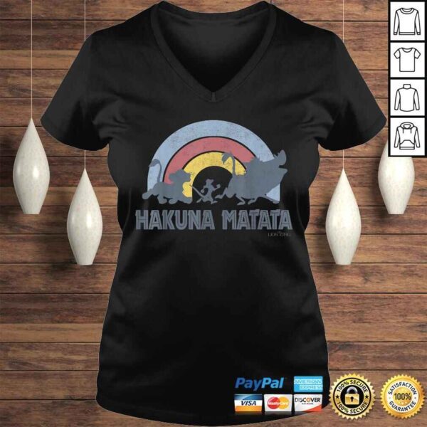 Disney The Lion King Hakuna Matata Distressed Rainbow Logo TShirt Gift - Image 2