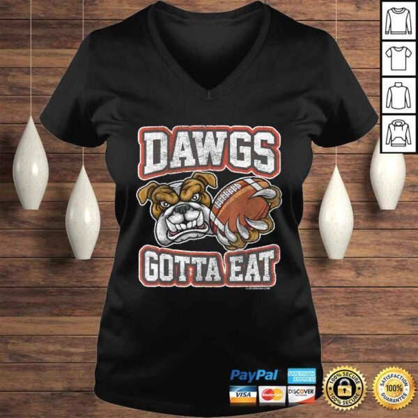 Distressed Dawgs Gotta Eat CLE V-Neck T-Shirt - Image 2