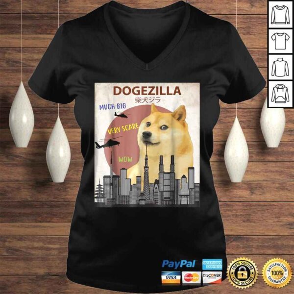 Dogezilla Shirt  Funny DOGE MEME Shiba Inu Dog TShirt - Image 2