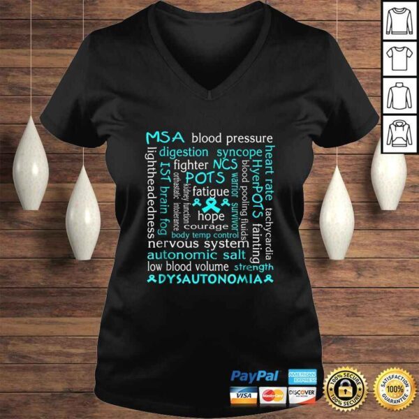 Dysautonomia Awareness Shirt Teal Ribbon Gift - Image 2