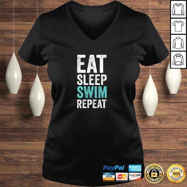 Eat Sleep Swim Repeat Hoodie Funny Swimming Hoodies Pullover Hoodie - Image 2