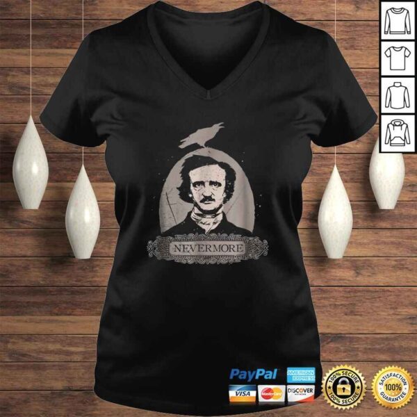 Edgar Allan Poe  Vintage Cothic Raven Nevermore Tee Shirt - Image 2