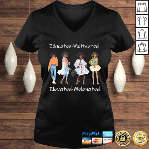 Educated Motivated Black Queen Melanin African American TShirt Gift - Image 2